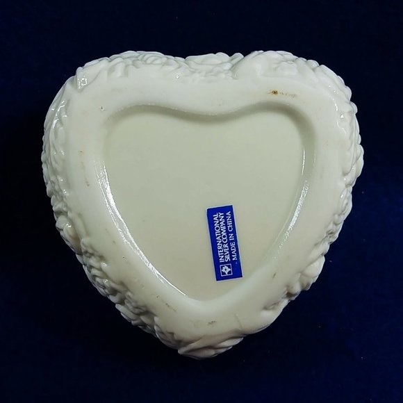 Vanity Desk Set International Silver Company Embossed Rose Gold Trim 3 Piece Set - Picture 4 of 12